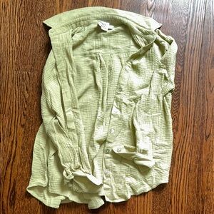 Princess Polly Mahalia Green Button-Up Shirt